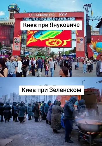 Киев при Януковиче и Зеленском