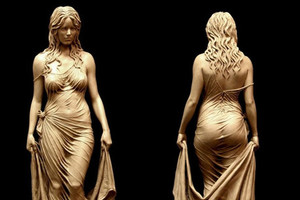Реалистичная женская скульптура