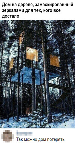Зеркальный дом на дереве
