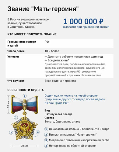 Звание Мать-героиня